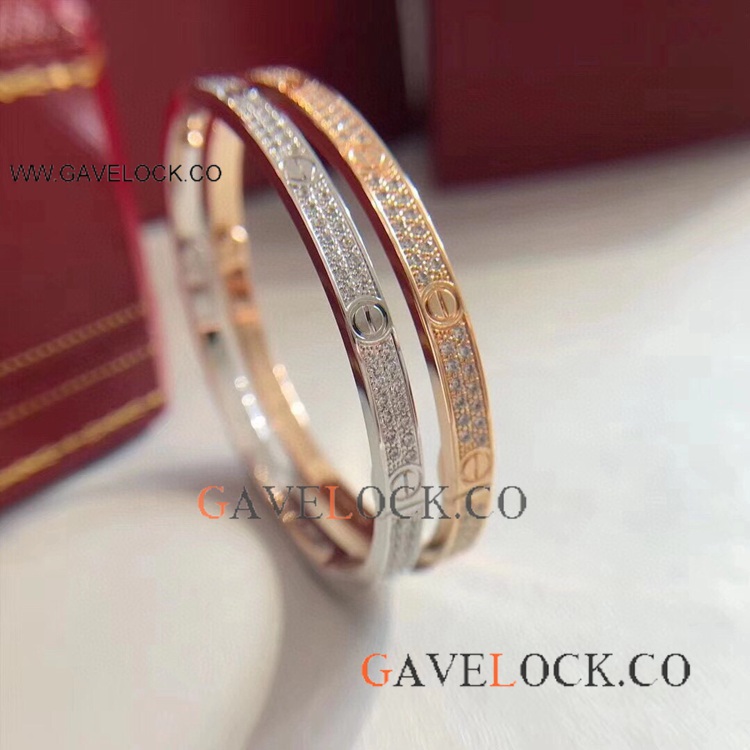 AAA Replica Cartier Love Bracelet with Diamond - Narrow Model